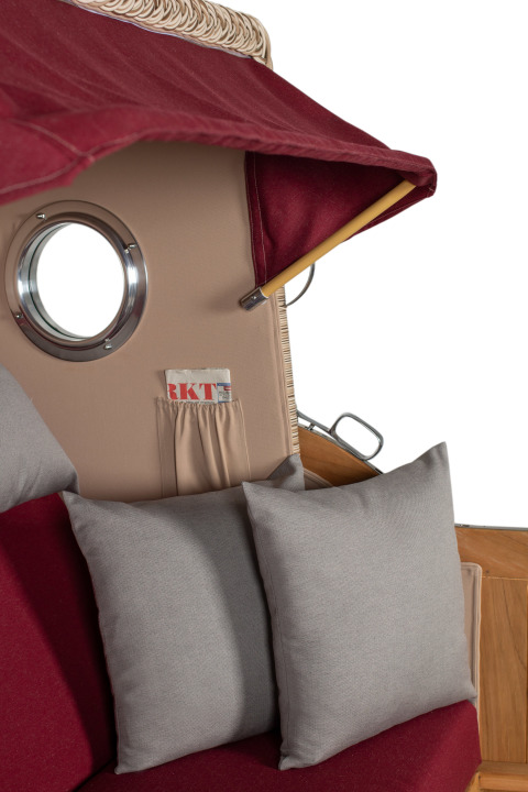 Strandkorb Rantum Grande Bullauge Teak P...